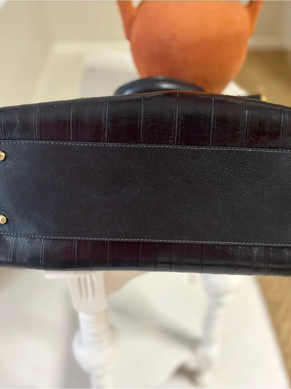 Dolce & Gabbana Black Fur and Leather Top-Handle Satchel